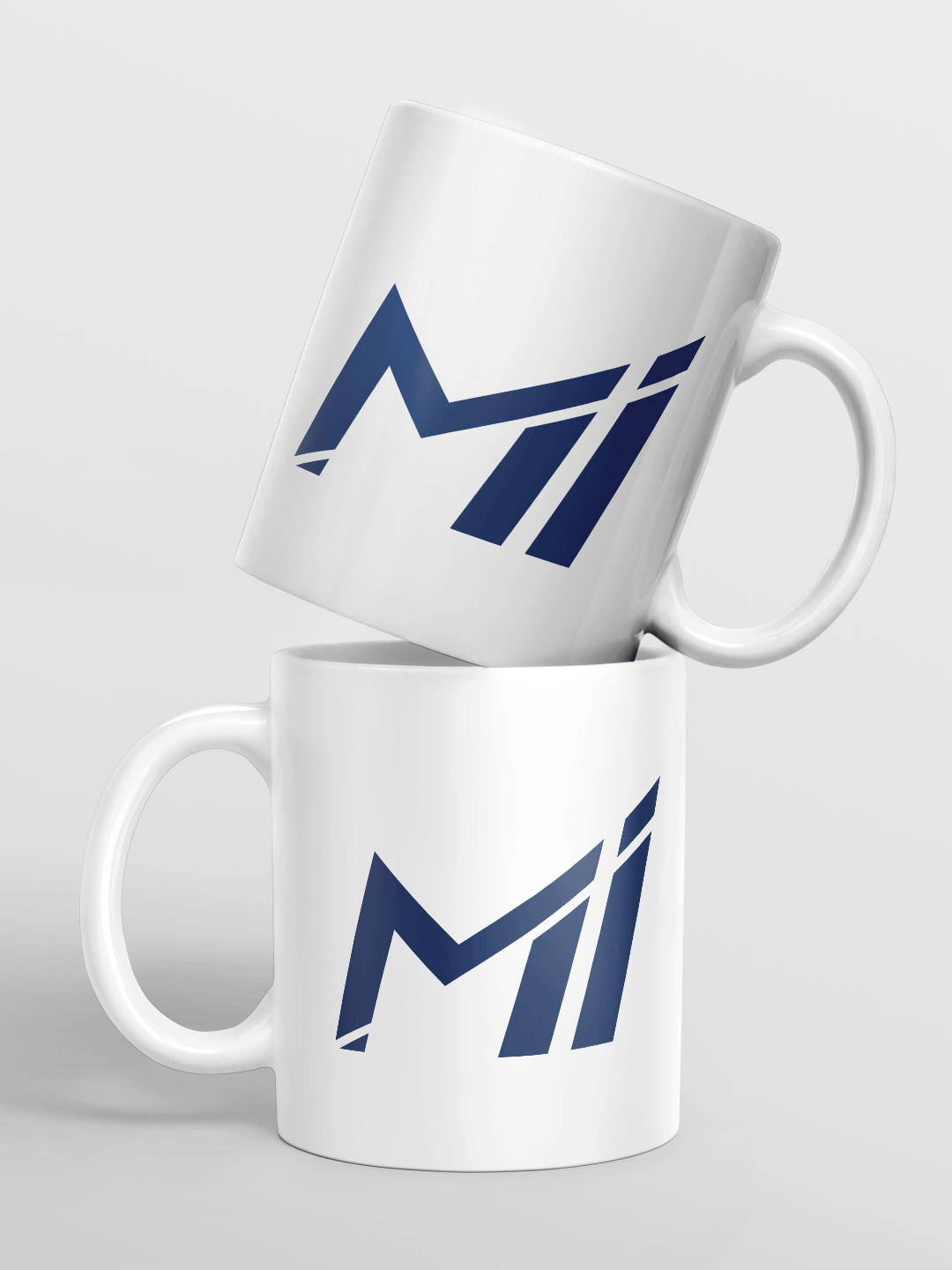 Mumbai Indians White and Navy Blue MI Printed Ceramic Glossy Mug 325 ml - (Pack of 1) (1)