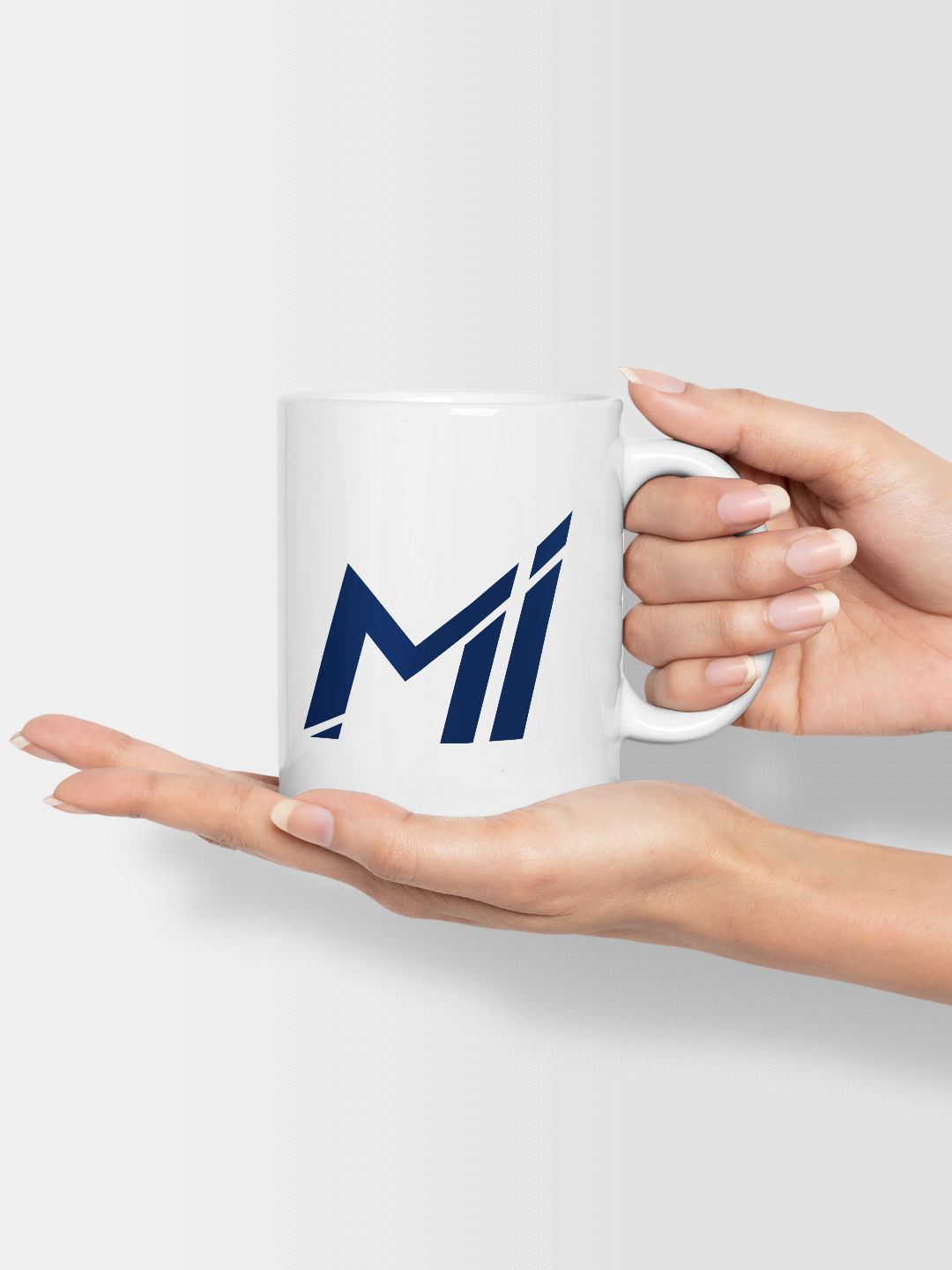 Mumbai Indians White and Navy Blue MI Printed Ceramic Glossy Mug 325 ml - (Pack of 1) (2)