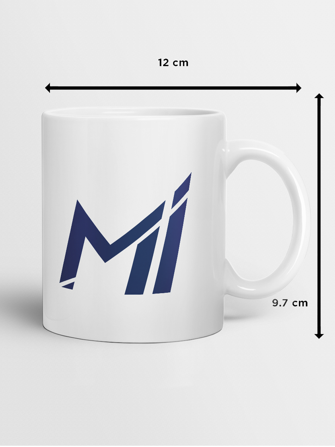 Mumbai Indians White and Navy Blue MI Printed Ceramic Glossy Mug 325 ml - (Pack of 1) (8)