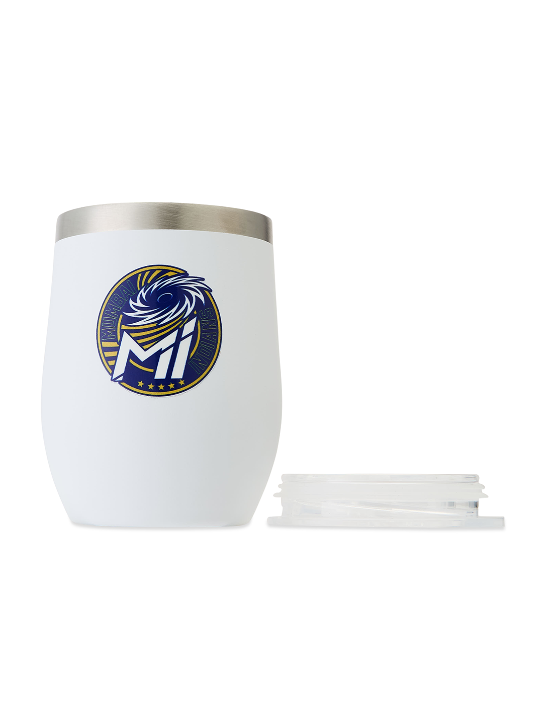 Mumbai Indians Double Walled, Vacuum Insulated, Hot and Cold Beverages, Stainless Steel Tumbler - 250 ml (White) (6)