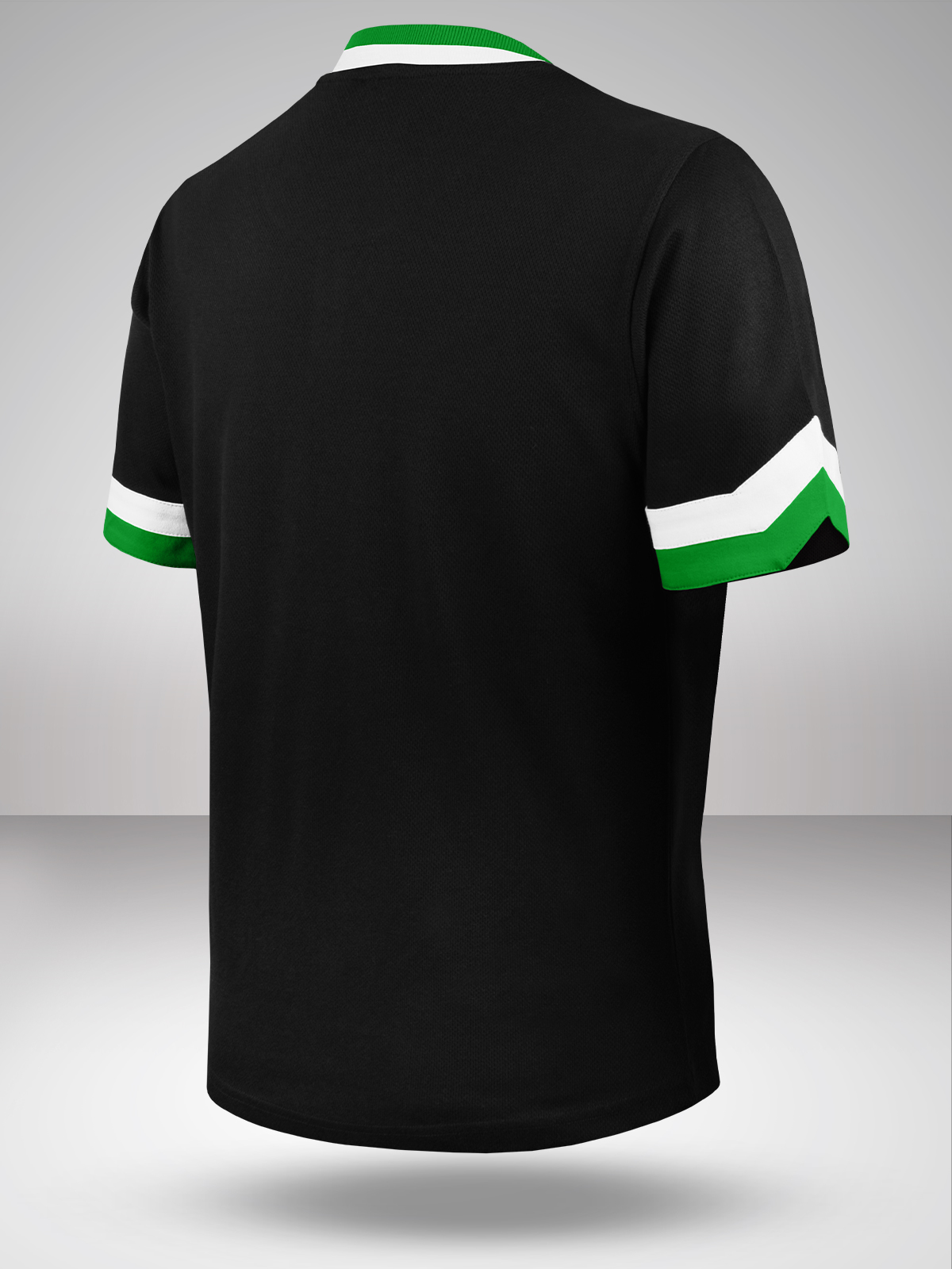 NBA - Boston Celtics Men Black and Green Typography Printed Bomber Henley T-Shirt (2)