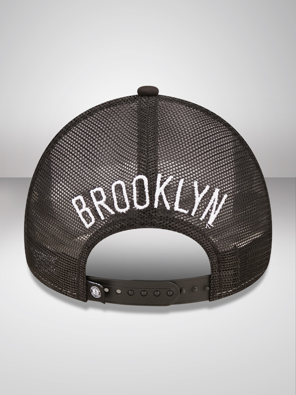 NBA - Brooklyn Nets Block Brooklyn Nets Team Color White A-Frame Trucker Cap (4)