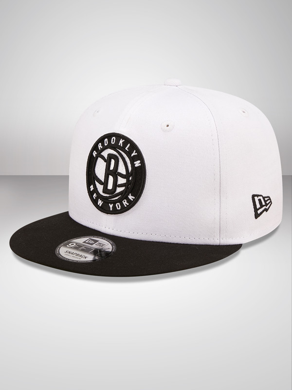NBA - Brooklyn Nets Brooklyn Nets White Crown Team White 9FIFTY Snapback Cap (2)
