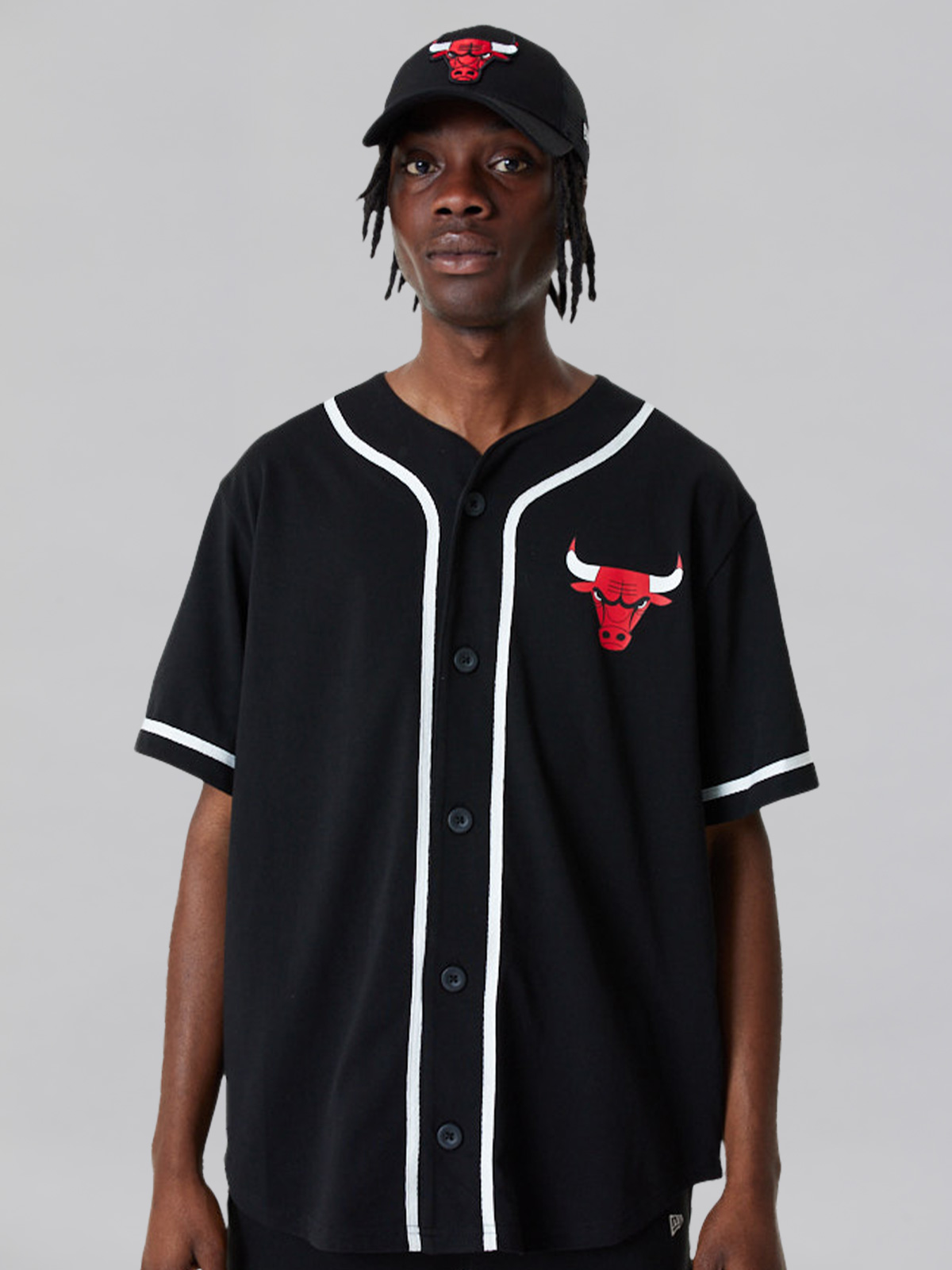 NBA - Chicago Bulls Chicago Bulls NBA Baseball Jersey Black T-Shirt (3)