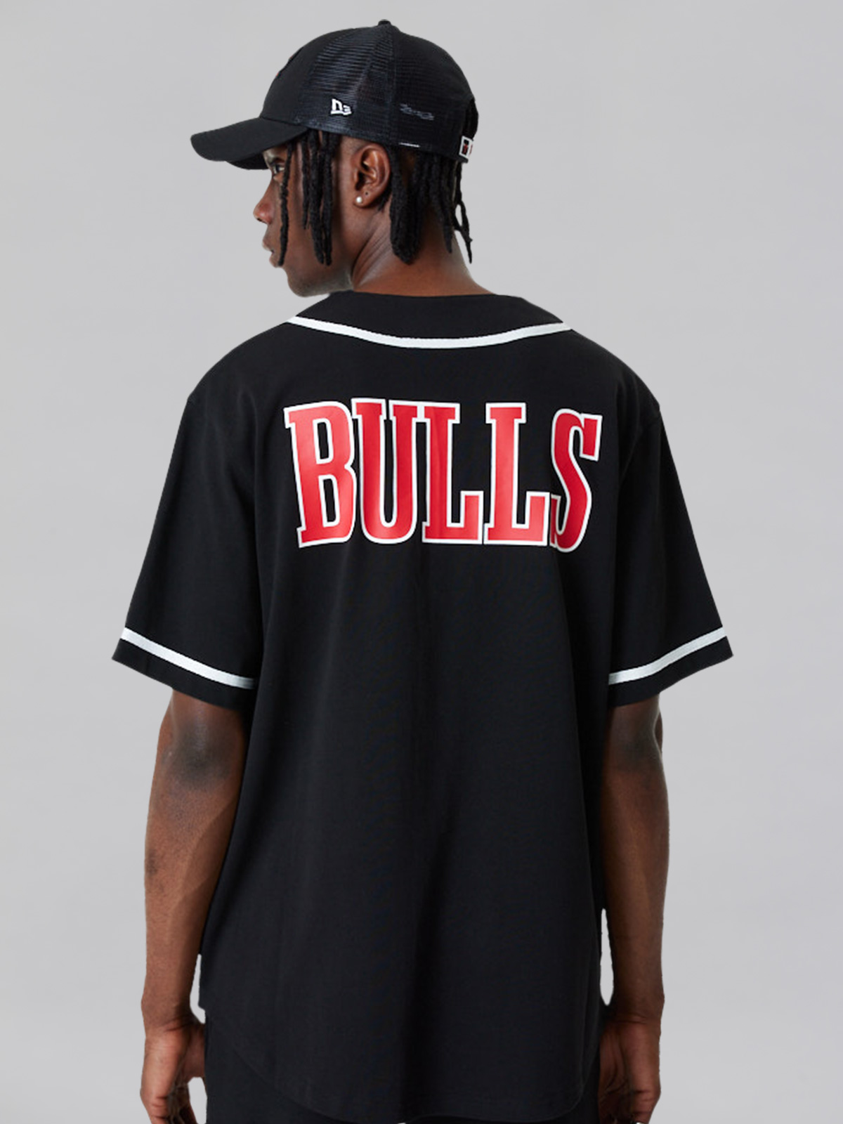 NBA - Chicago Bulls Chicago Bulls NBA Baseball Jersey Black T-Shirt (4)