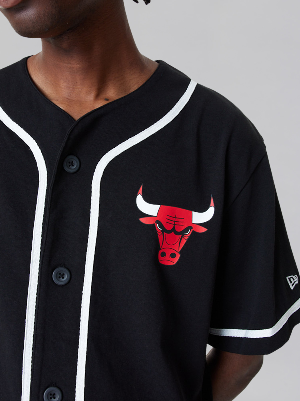 NBA - Chicago Bulls Chicago Bulls NBA Baseball Jersey Black T-Shirt (5)