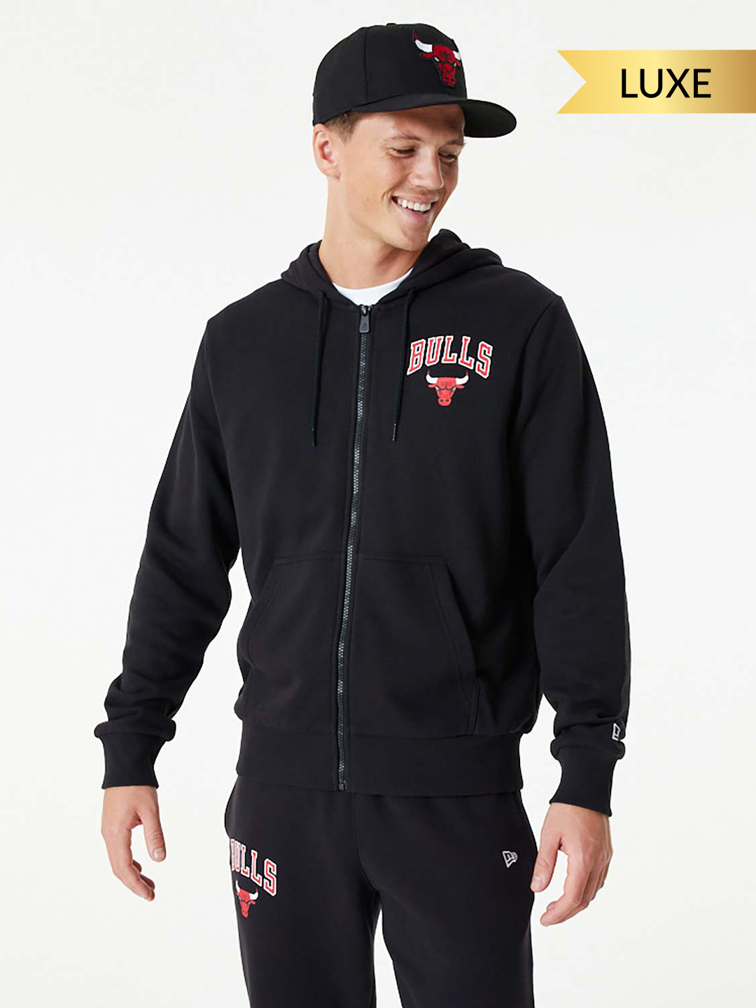 NBA - Chicago Bulls Chicago Bulls NBA Essentials Black Full Zip Hoodie (1)
