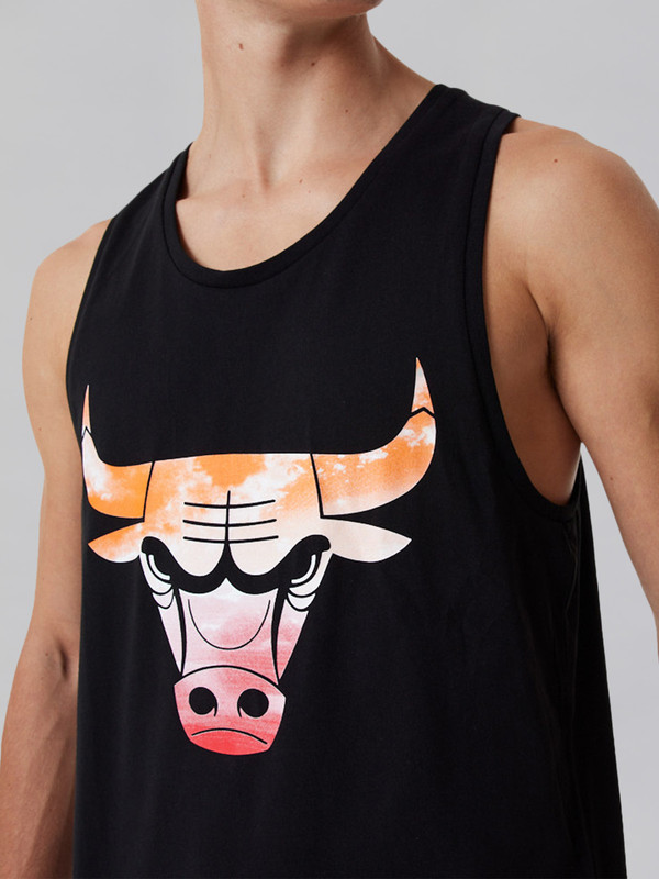 NBA - Chicago Bulls Chicago Bulls NBA Sky Print Black Tank (2)