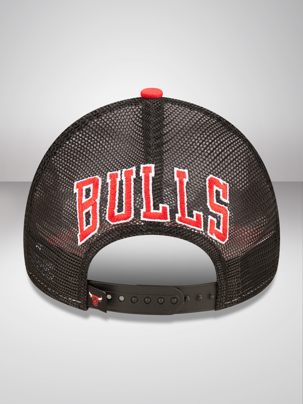 NBA - Chicago Bulls Chicago Bulls Team Color Block White A-Frame Trucker Cap (4)