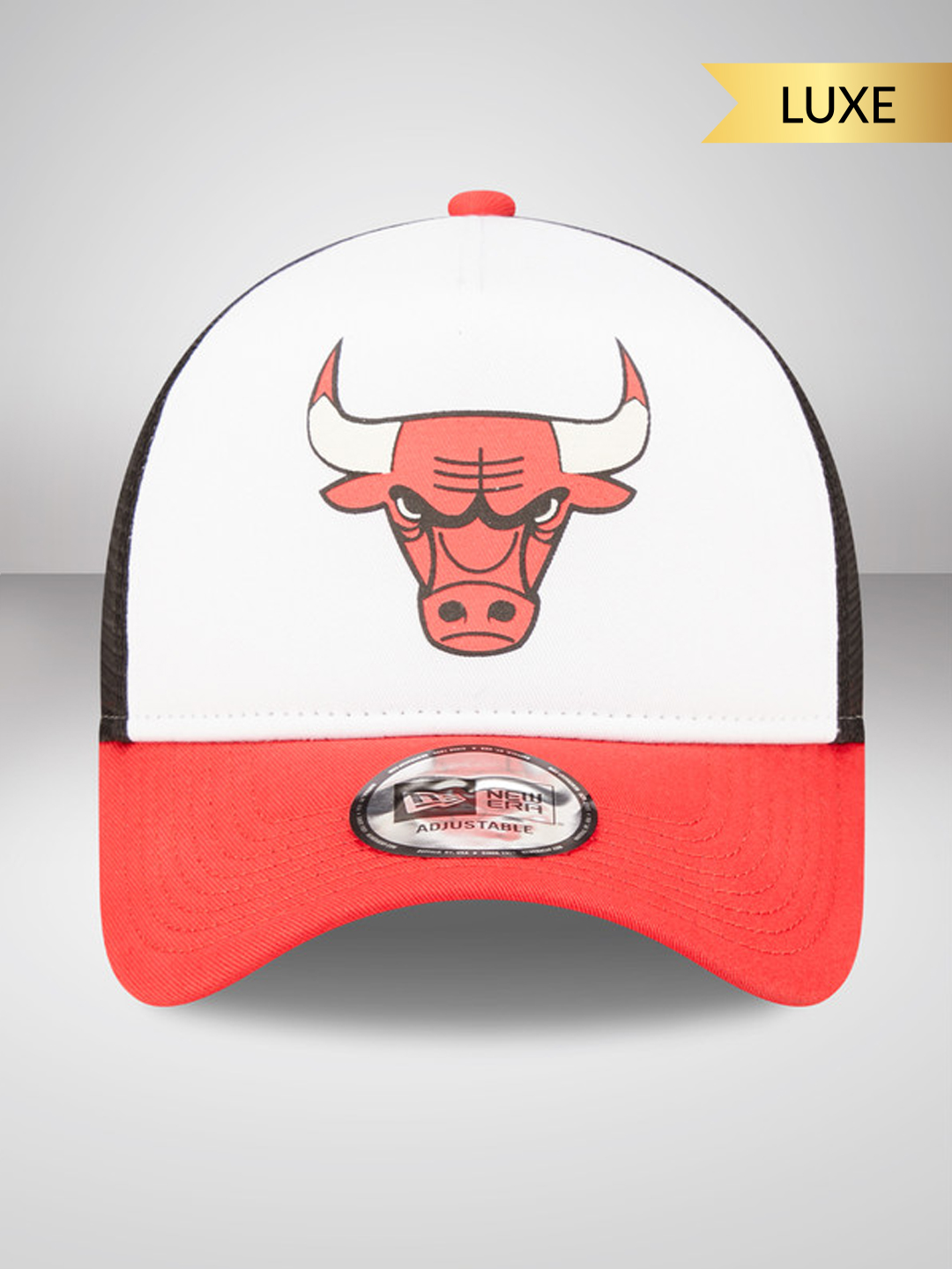 Chicago Bulls Team Color Block White A-Frame Trucker Cap