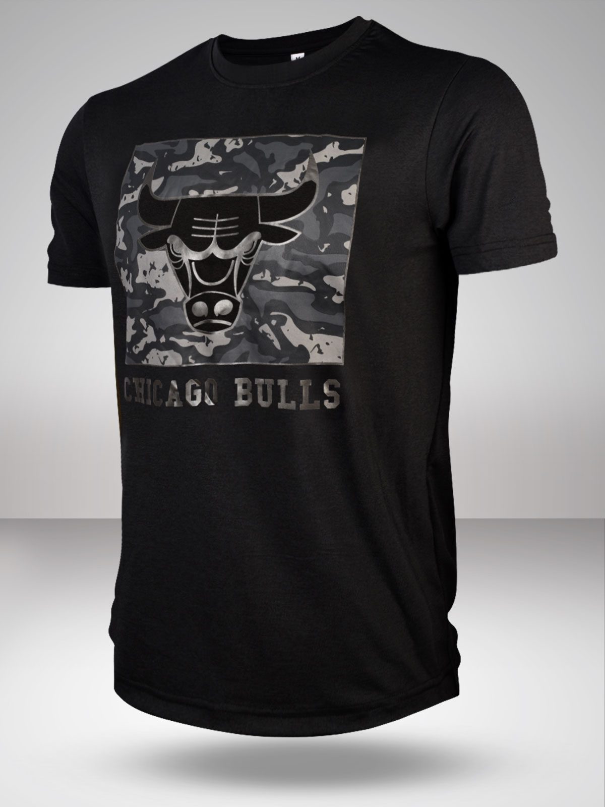 Men Black Printed Round Neck Half Sleeves Performance T-Shirt
