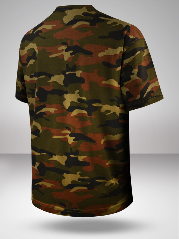 NBA - Chicago Bulls Men Green Printed Short Sleeves Gold Foil Camo Oversized T-Shirts (2)