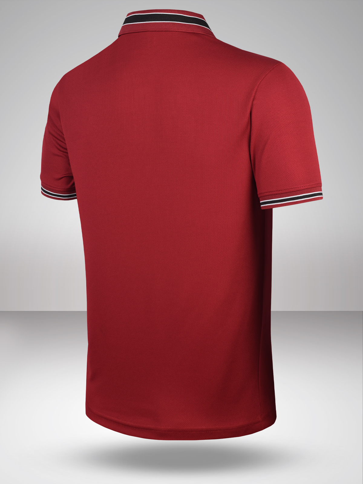 NBA - Chicago Bulls Men Maroon Solid Polo Collar Performance T-Shirt (2)
