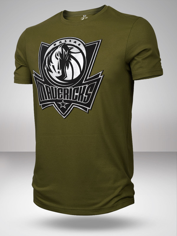 Men Green Printed Short Sleeves Gun Metal Classic Crest T-Shirt