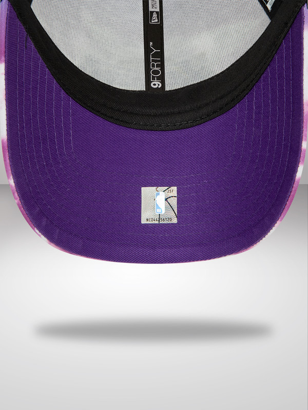 NBA - Los Angeles Lakers LA Lakers Cloud All Over Print Purple A-Frame Trucker Cap (5)