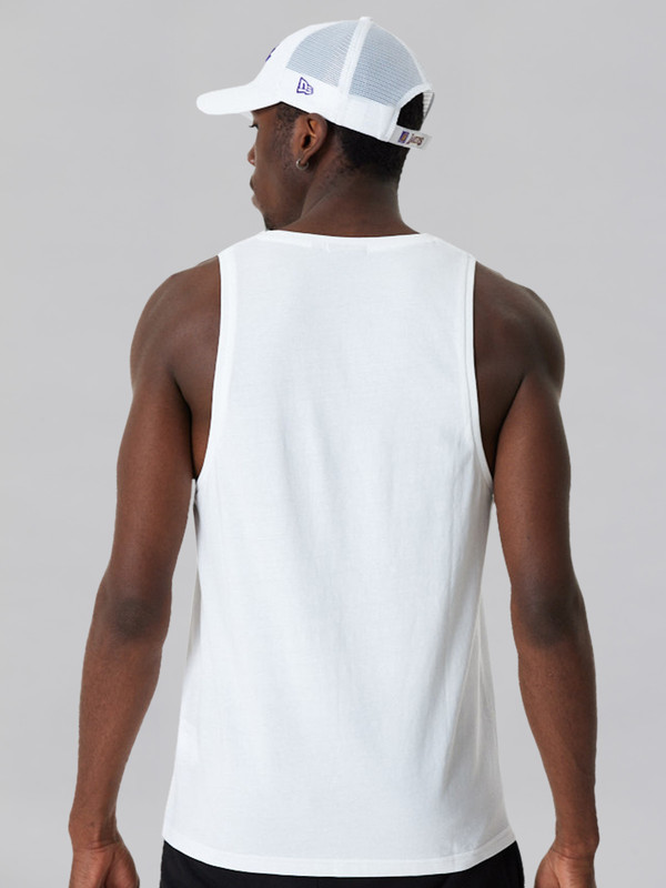NBA - Los Angeles Lakers LA Lakers NBA Sky Print White Tank (4)