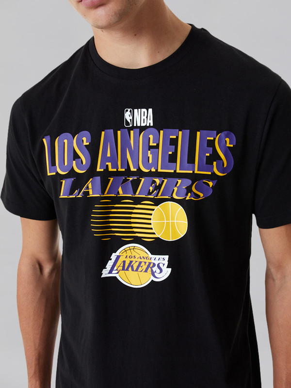 NBA - Los Angeles Lakers LA Lakers NBA Team Graphic Black T-Shirt (2)