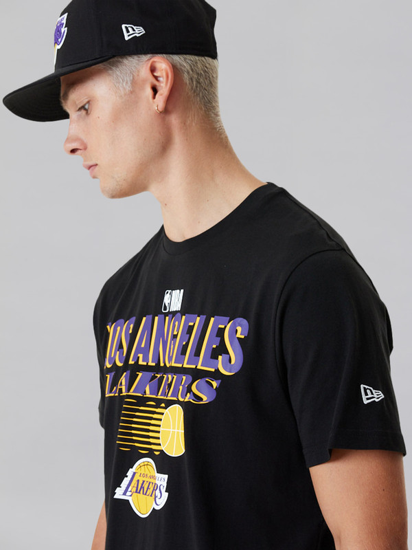 NBA - Los Angeles Lakers LA Lakers NBA Team Graphic Black T-Shirt (3)