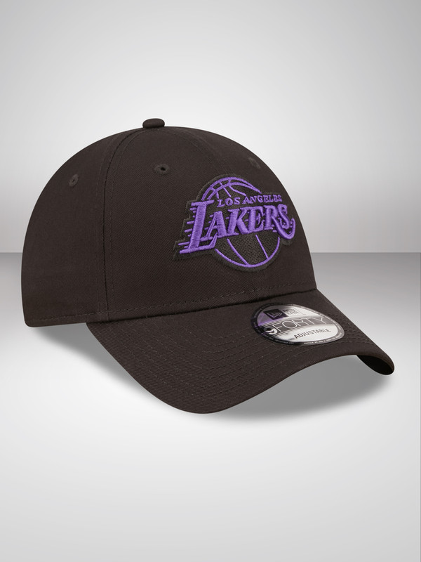 NBA - Los Angeles Lakers LA Lakers Neon Outline Black 9FORTY Adjustable Cap (3)