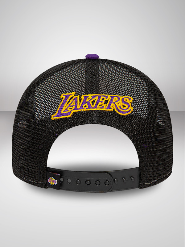 NBA - Los Angeles Lakers LA Lakers Team Color Block White A-Frame Trucker Cap (4)