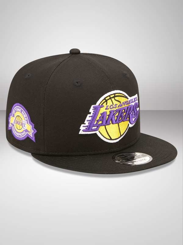 NBA - Los Angeles Lakers LA Lakers Team Side Patch Black 9FIFTY Snapback Cap (3)