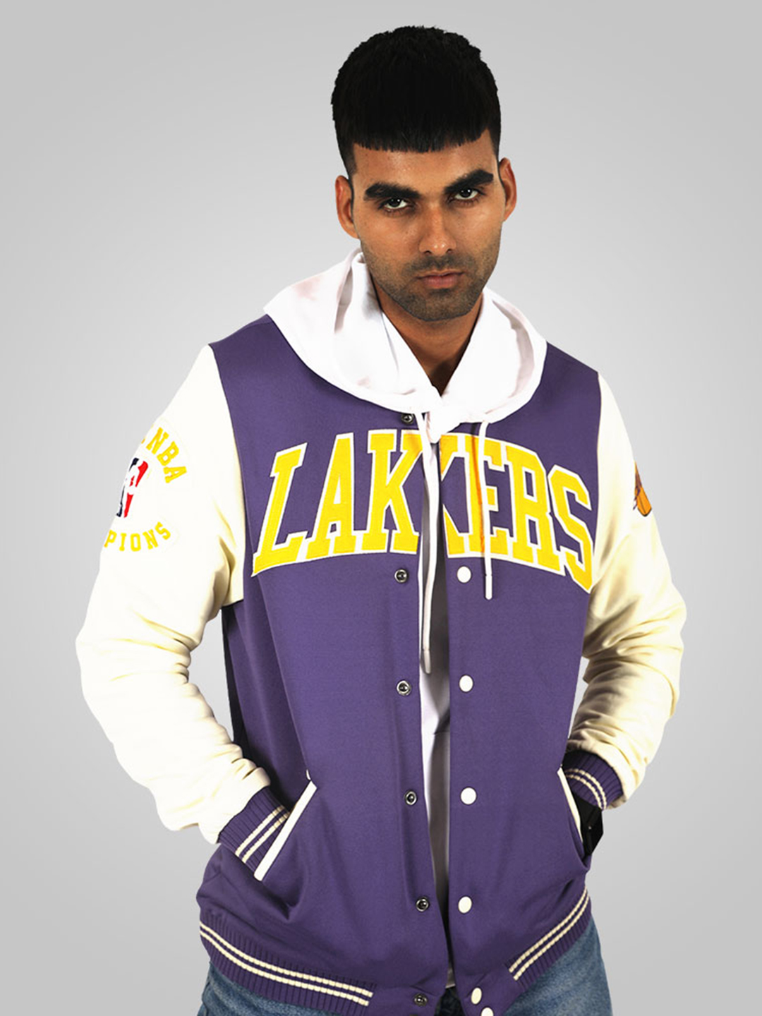Buy Los Angeles Lakers Letterman Jacket Purple From Fancode Shop