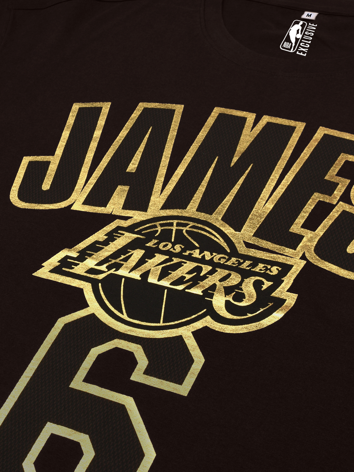NBA - Los Angeles Lakers Men Brown Printed Short Sleeves Lebron James Player T-Shirt (3)