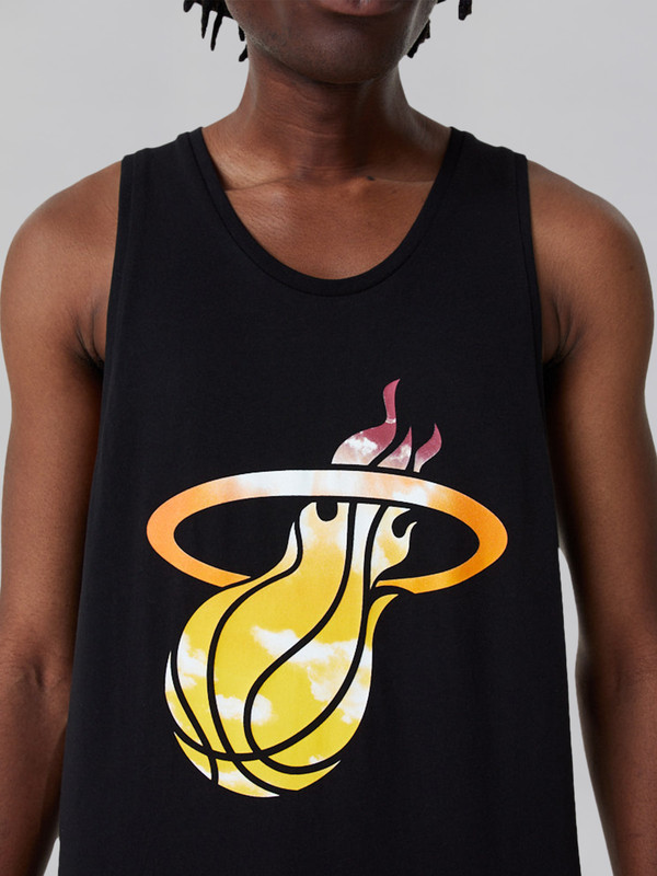 NBA - Miami Heat Miami Heat NBA Sky Print Black Tank (2)
