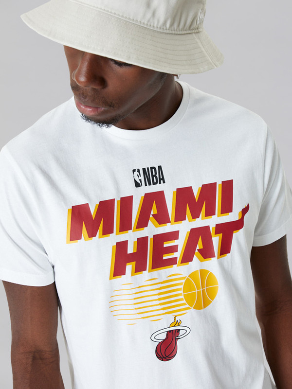 NBA - Miami Heat Miami Heat NBA Team Graphic White T-Shirt (2)