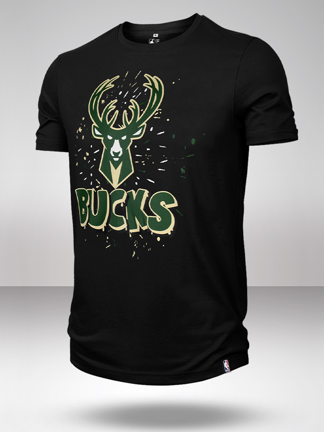 Milwaukee Bucks: Logo Drip T-Shirt - Black
