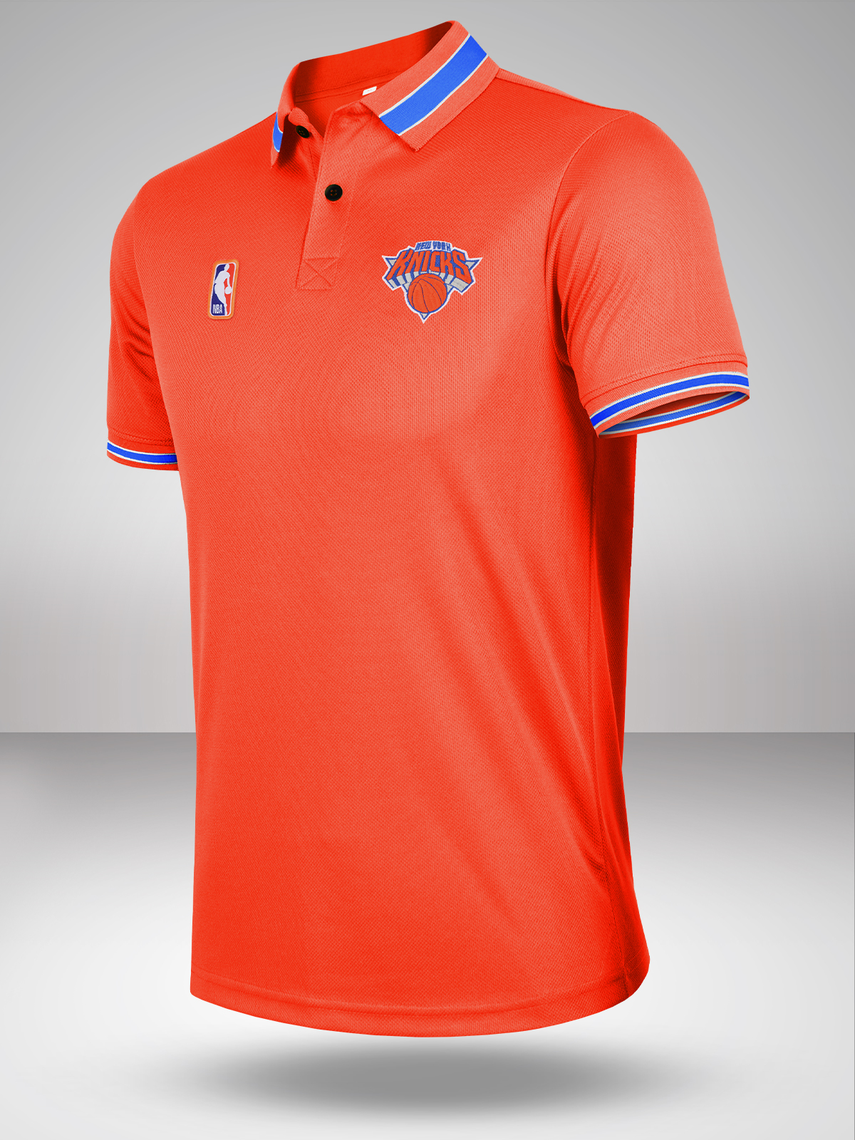 Men Orange Solid Polo Collar Performance T-Shirt