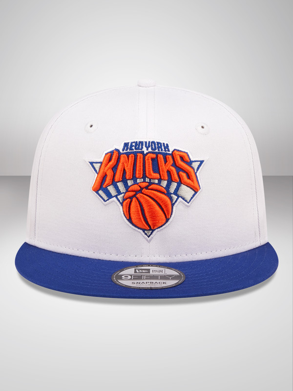 NBA - New York Knicks New York Knicks White Crown Team White 9FIFTY Snapback Cap (1)