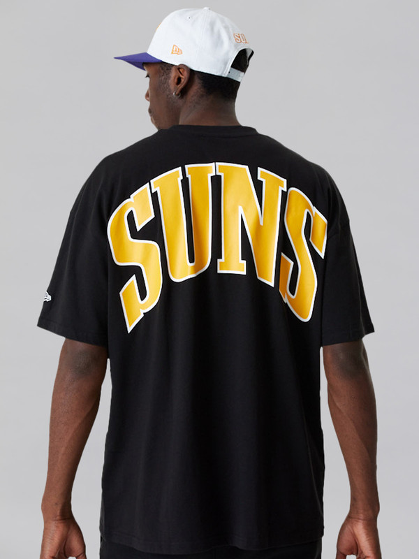 NBA - Phoenix Suns Phoenix Suns NBA Infill Logo Black Oversized T-Shirt (4)