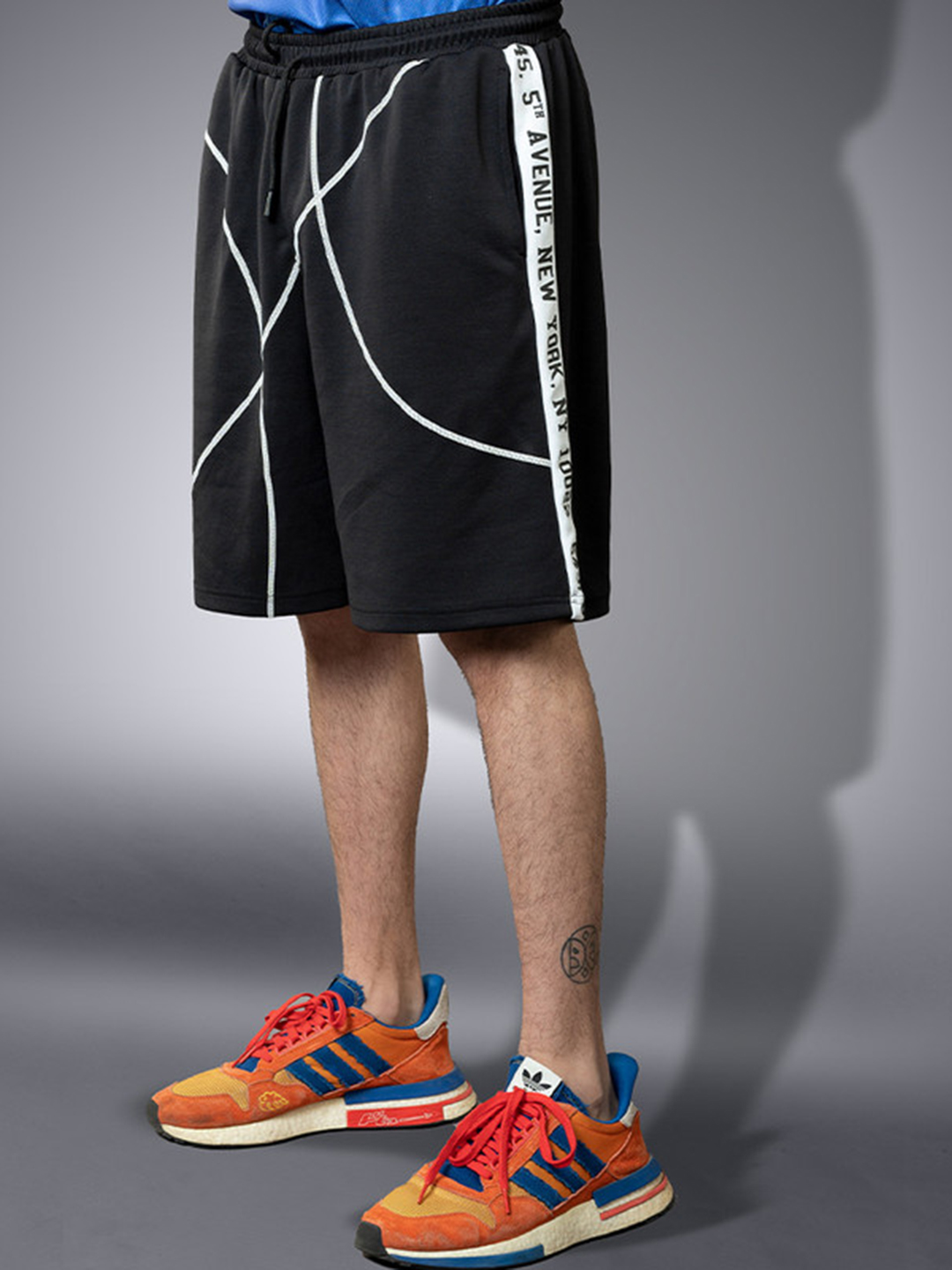 NBA - 75th Year Celebration Men Black Luxe Knit Basketball Shorts  (1)