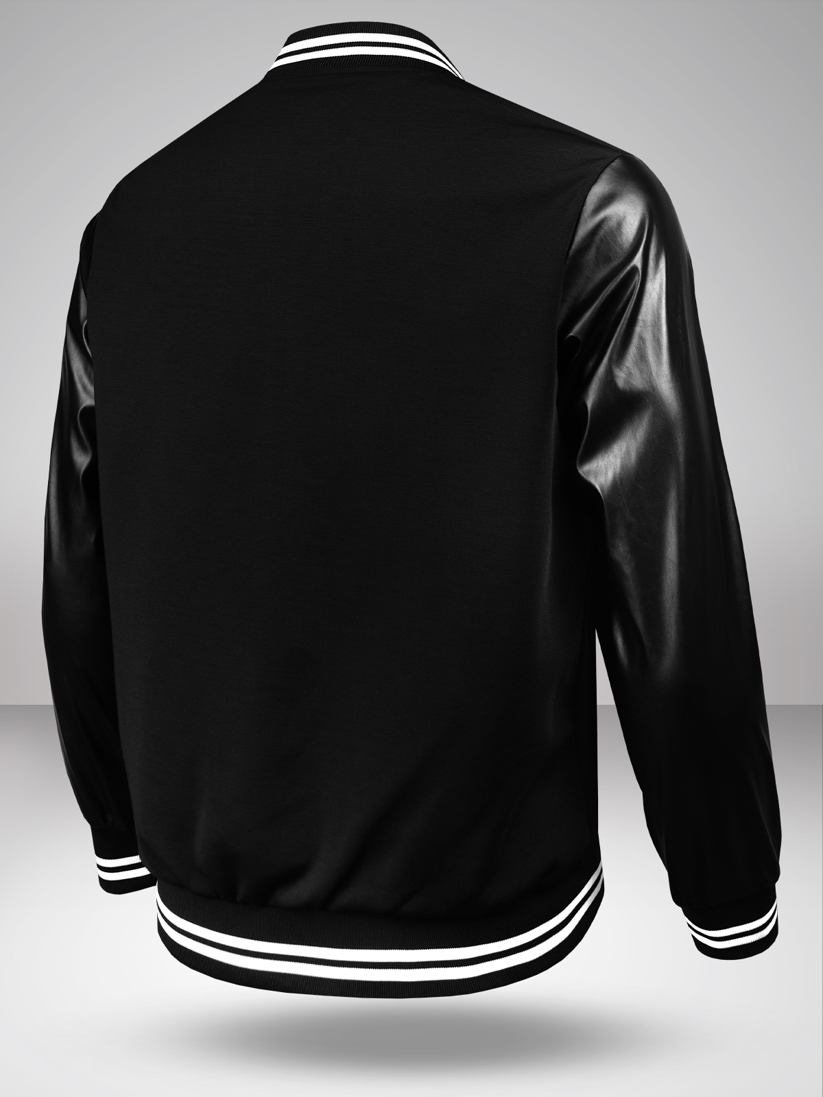 NBA - Boston Celtics Men Black Printed Long Sleeves PU Varsity Jacket (2)