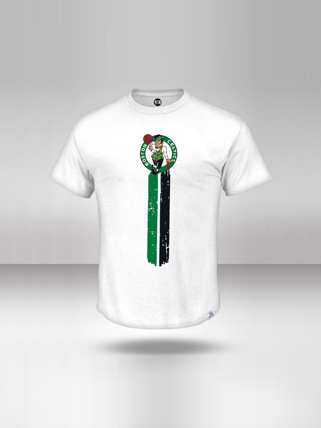 NBA - Boston Celtics Men White Printed Round Neck T-Shirt  (1)