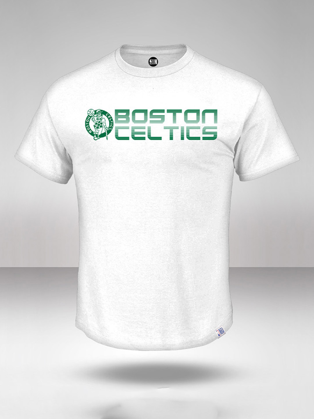 NBA - Boston Celtics Men White Printed Round Neck T-Shirt  (1)