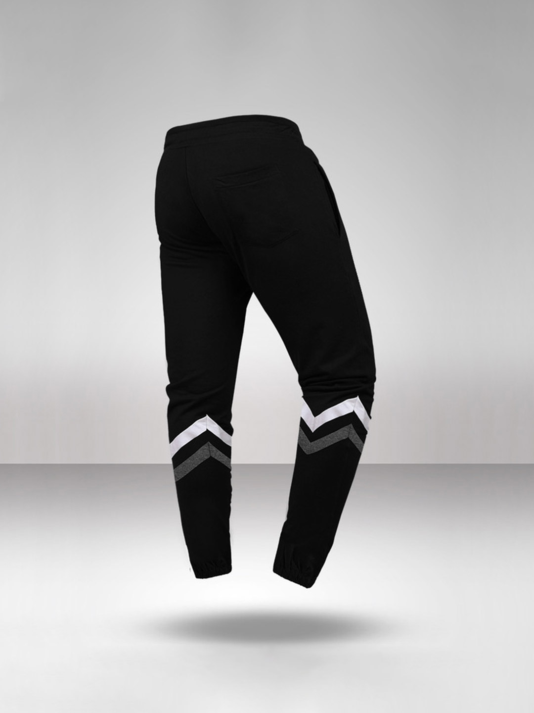 NBA - Brooklyn Nets Men Black White Contrast Strip Joggers  (2)