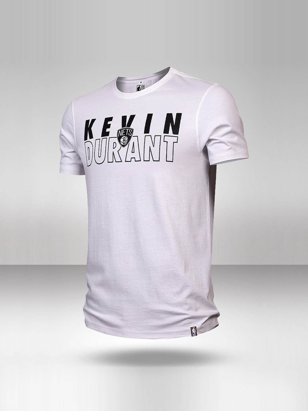 Men White Kevin Durant Printed Round Neck T-Shirt 