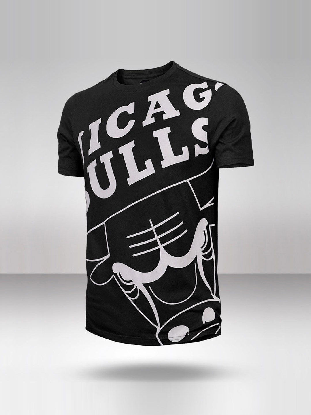 NBA - Chicago Bulls Chicago Bulls Men Big Splash Logo Black T-Shirt (1)