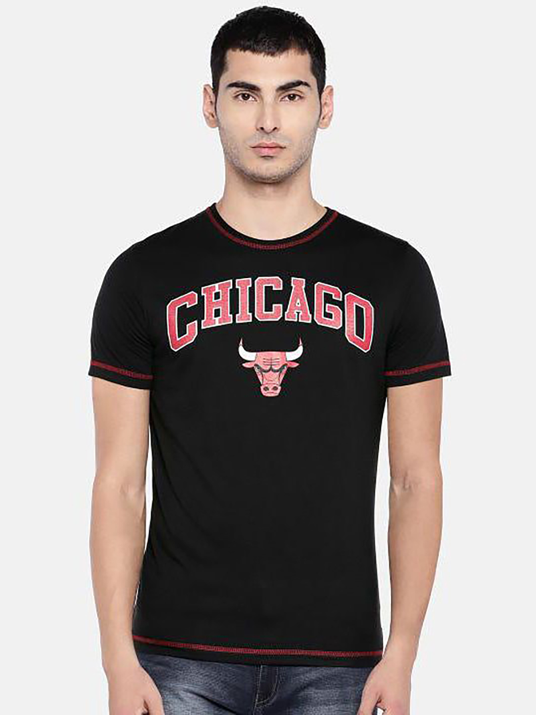NBA - Chicago Bulls Chicago Bulls Men Black Round Neck T-Shirt (1)