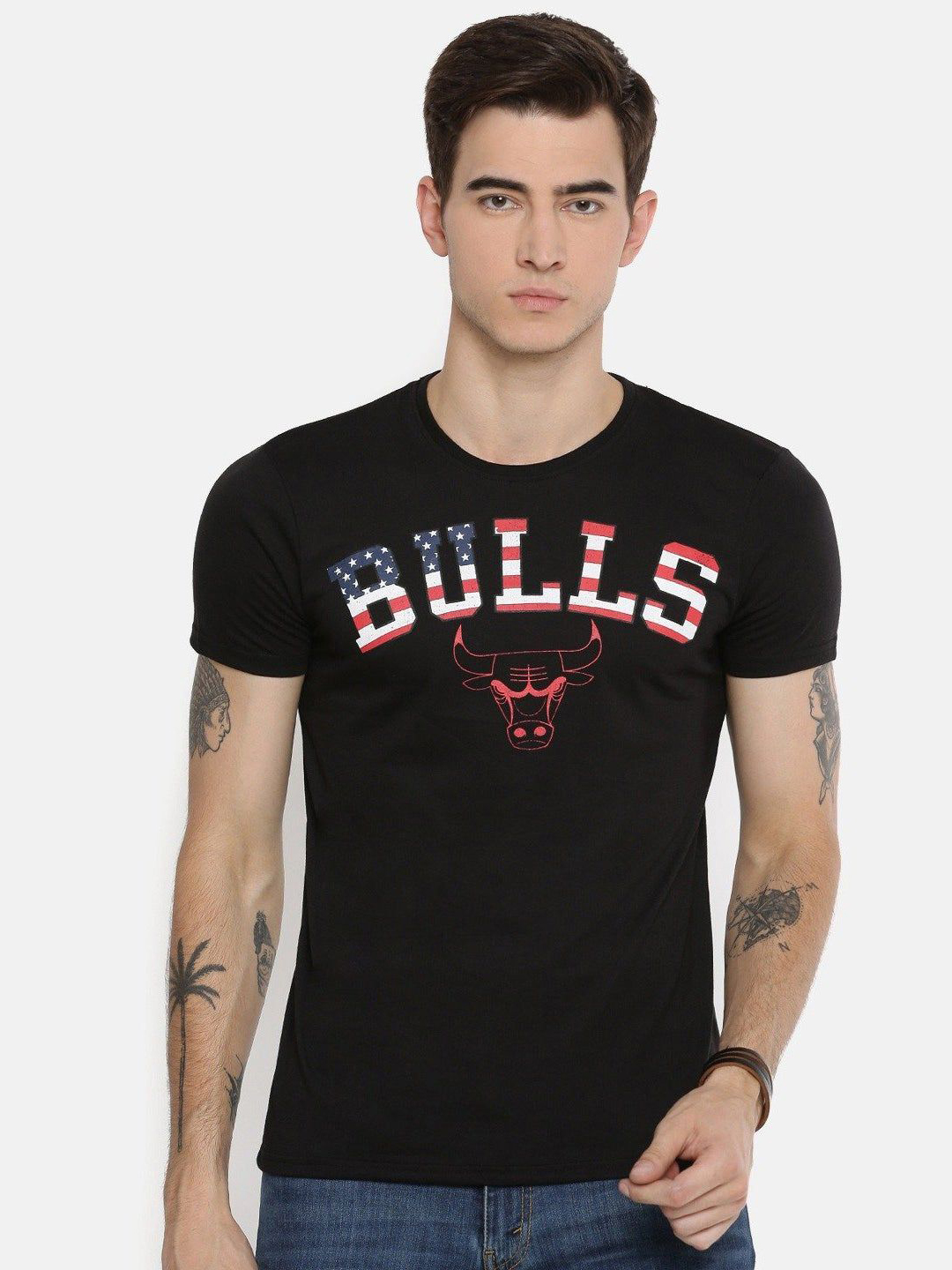 NBA - Chicago Bulls Chicago Bulls Men Black Round Neck T-Shirt (1)