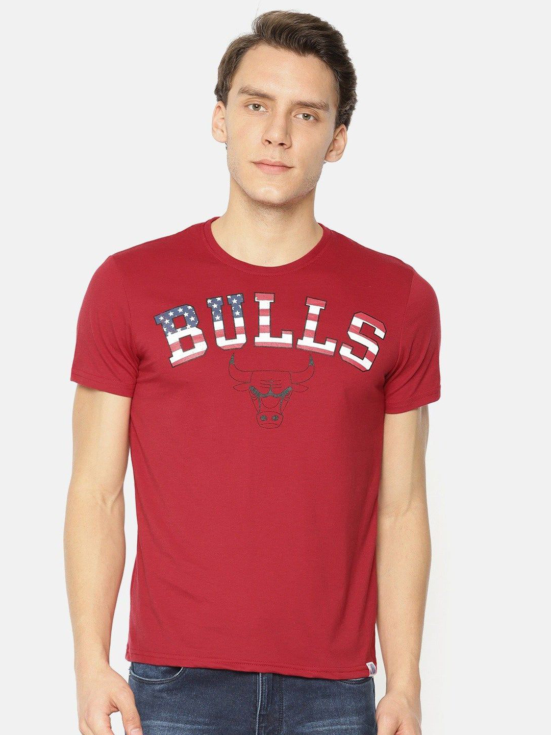 NBA - Chicago Bulls Chicago Bulls Men Red Round Neck T-Shirt (1)