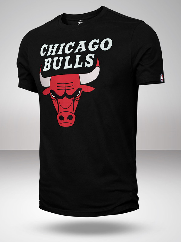 NBA - Chicago Bulls Men Black Printed Classic Crest T-Shirt (1)