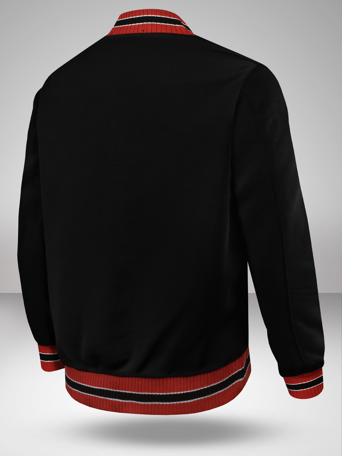 NBA - Chicago Bulls Men Black Printed Full Sleeves Stand-Collar Outdoor Polyester Letterman Jacket (2)