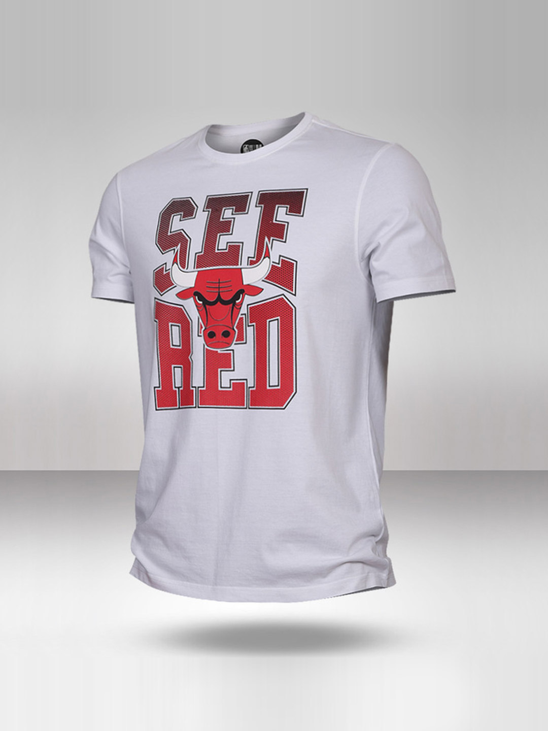 Men Black Red Graphic Printed Round Neck T-Shirt 