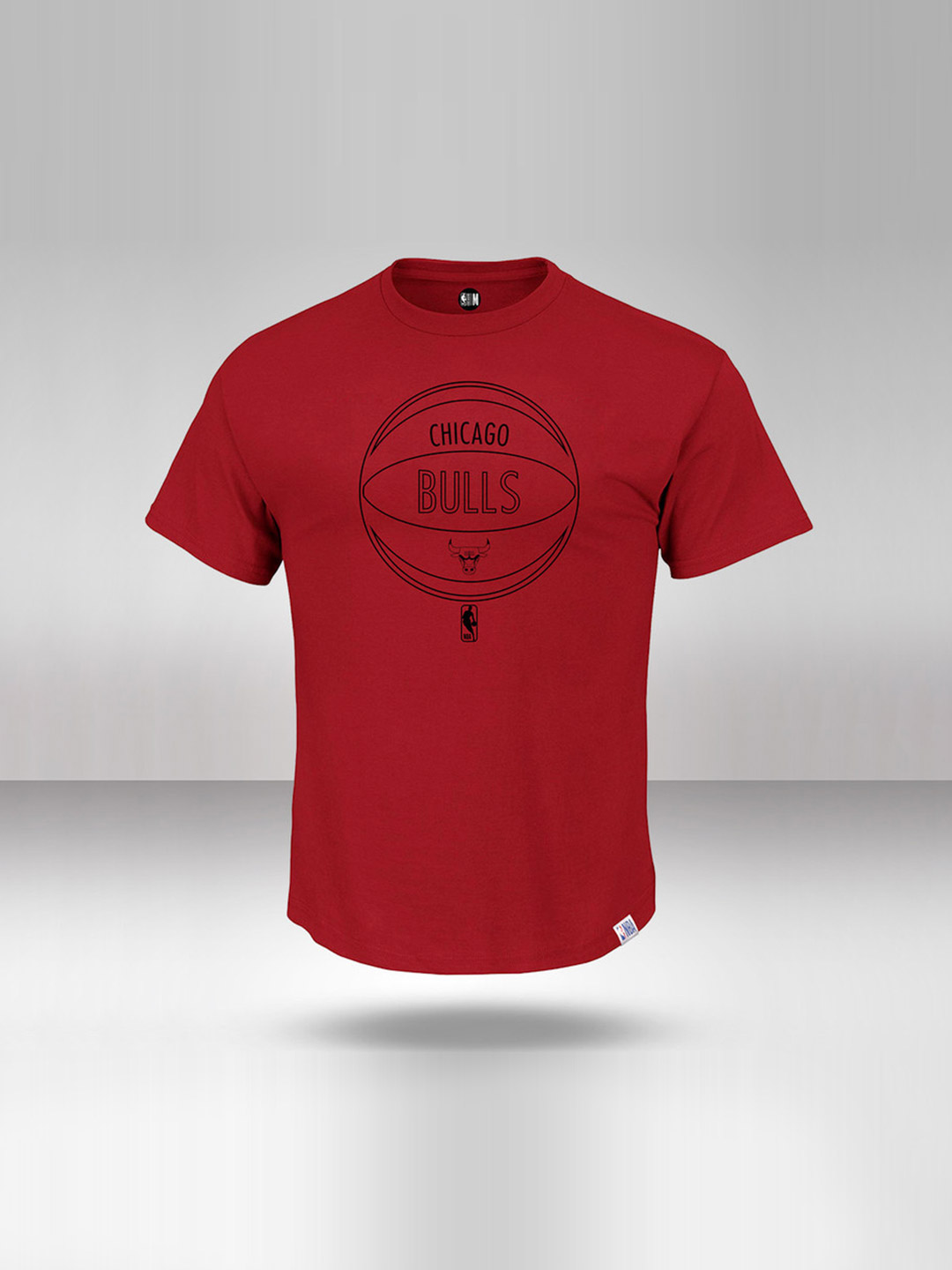NBA - Chicago Bulls Men Red Printed Round Neck T-Shirt  (1)