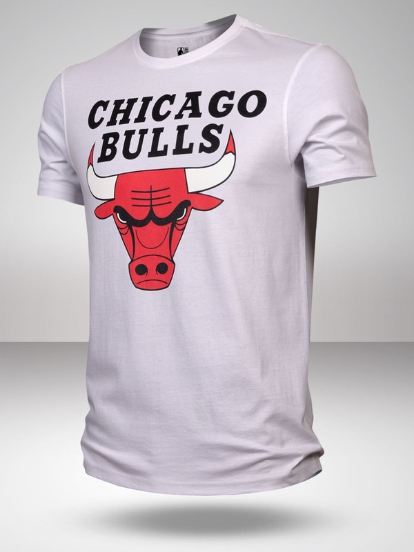 NBA - Chicago Bulls Men White Printed Classic Crest T-Shirt (1)