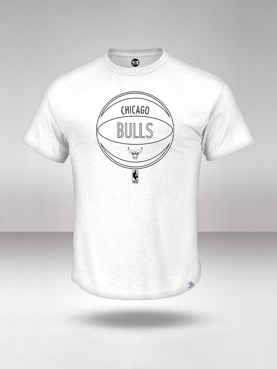 NBA - Chicago Bulls Men White Printed Round Neck T-Shirt  (1)