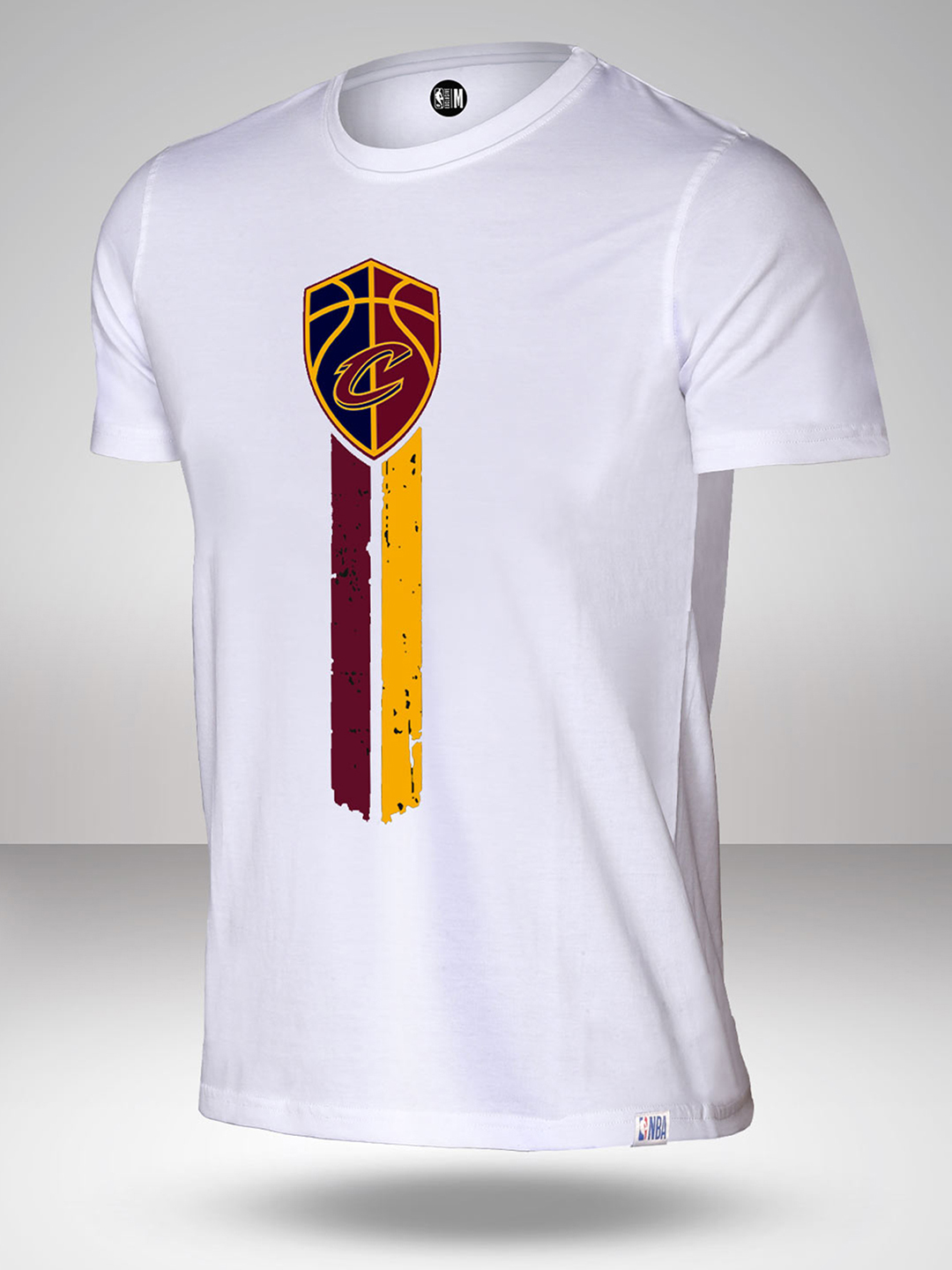 NBA - Cleveland Cavaliers Men White Printed Round Neck T-Shirt  (1)